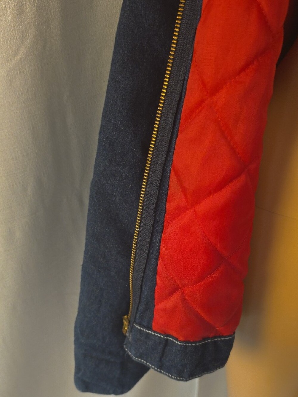 Vintage Carhartt Blue Denim 100% Cotton Detroit Jacket with Red Lining Size 40T - Picture 7 of 16